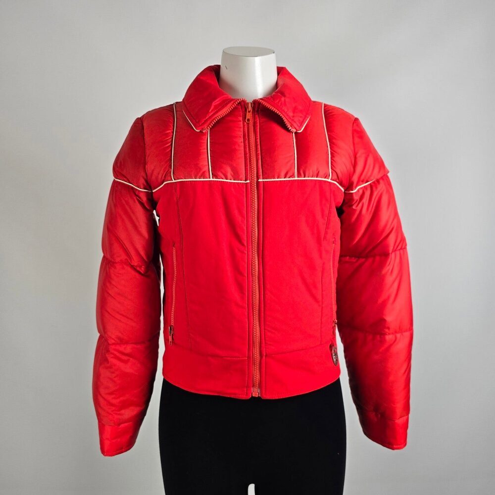 Vintage David S Reid 100% Down Red Winter Jacket Size 8